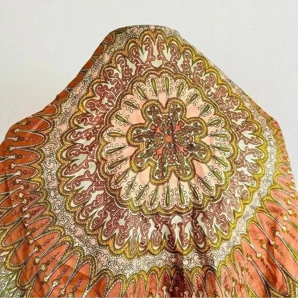 Vintage Scarf Silky Mandala Print - Picture 3 of 7